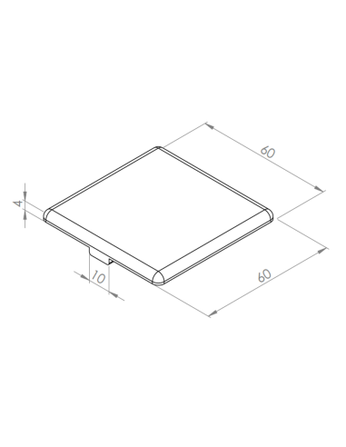 Zaślepka dla profili aluminiowych 60x60