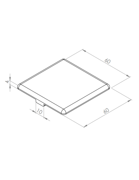 Zaślepka dla profili aluminiowych 60x60