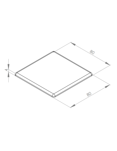 Zaślepka dla profili aluminiowych 80x80