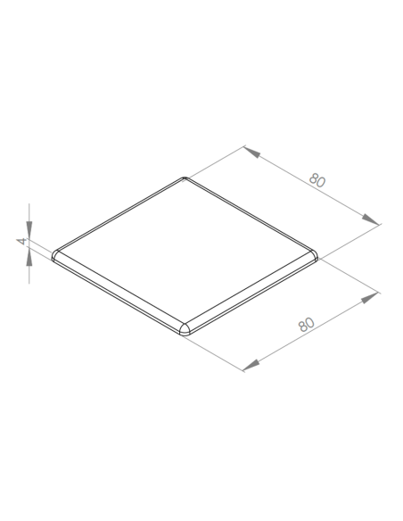 Zaślepka dla profili aluminiowych 80x80