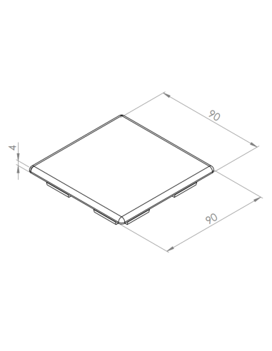 Zaślepka dla profili aluminiowych 90x90