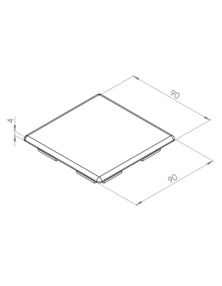Zaślepka dla profili aluminiowych 90x90