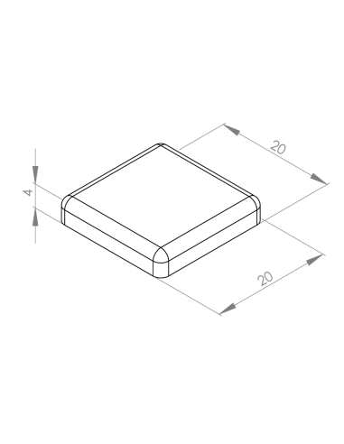 Zaślepka dla profili aluminiowych 20x20