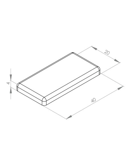 Zaślepka dla profili aluminiowych 20x40