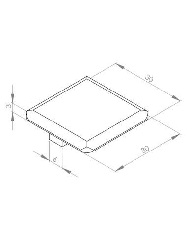 Zaślepka dla profili aluminiowych 30x30