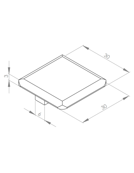 Zaślepka dla profili aluminiowych 30x30