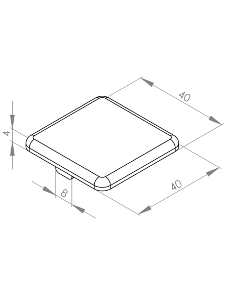 Zaślepka dla profili aluminiowych 40x40