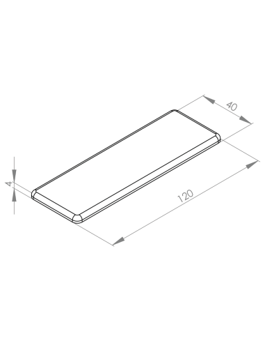 Zaślepka dla profili aluminiowych 40x120