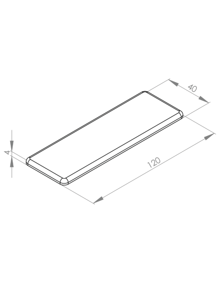 Zaślepka dla profili aluminiowych 40x120