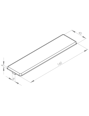 Zaślepka dla profili aluminiowych 40x160
