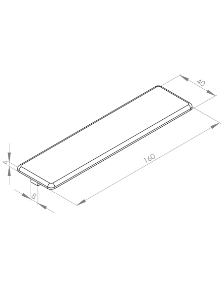 Zaślepka dla profili aluminiowych 40x160