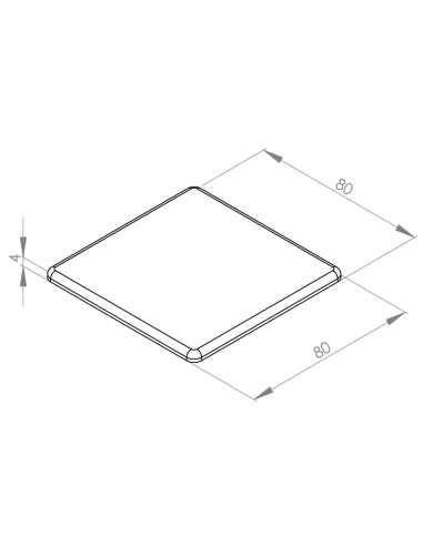 Zaślepka dla profili aluminiowych 80x80