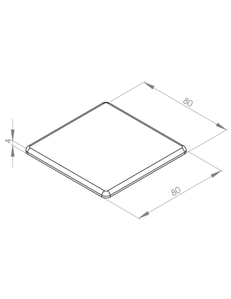 Zaślepka dla profili aluminiowych 80x80