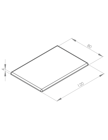 Zaślepka dla profili aluminiowych 80x120
