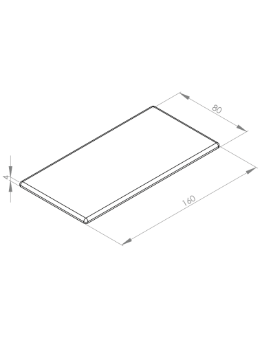 Zaślepka dla profili aluminiowych 80x160