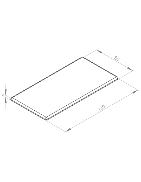 Zaślepka dla profili aluminiowych 80x160