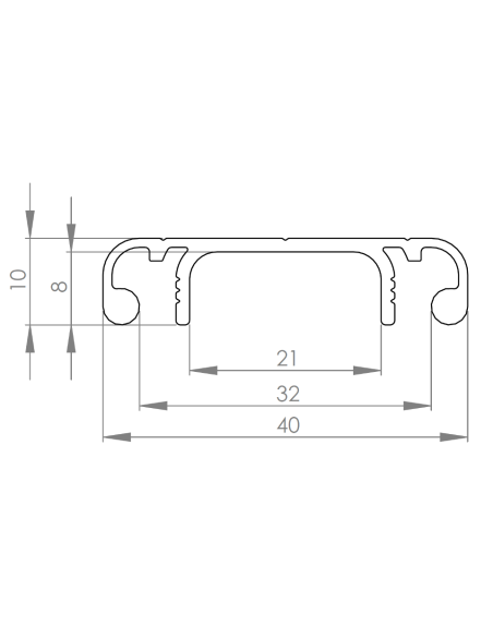 Pokrywa dla kanału kablowego 40x40