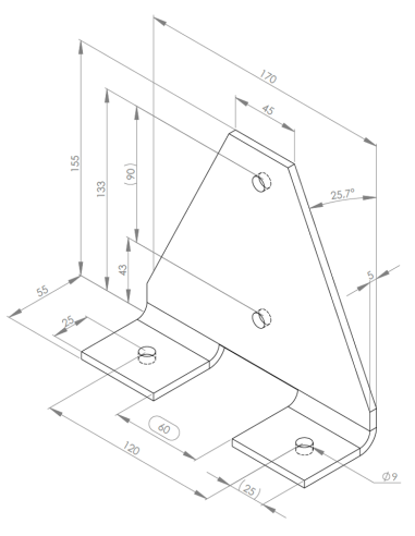 Płyta mocująca prosta