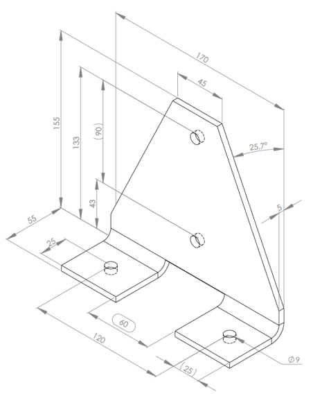 Płyta mocująca prosta