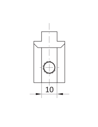 Kątownik wewnętrzny zwykły do rowka 10mm