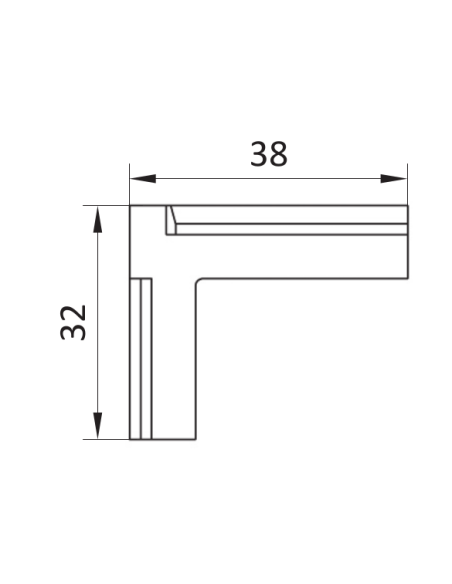 Kątownik wewnętrzny typ R do rowka 10 mm | Leanflex