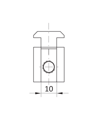 Kątownik wewnętrzny typ R do rowka 10 mm | Leanflex