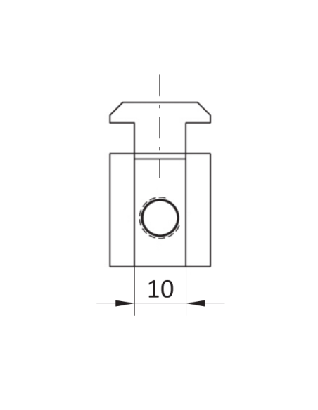 Kątownik wewnętrzny typ R do rowka 10 mm | Leanflex
