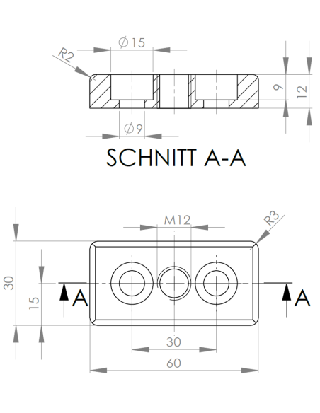 Płyta mocująca 30x60 M12