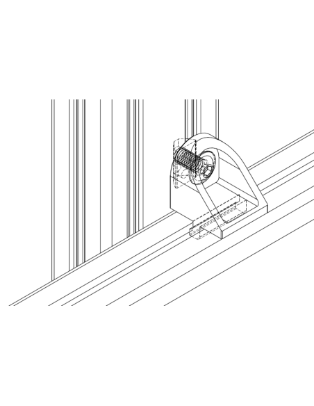 Kątownik typu R do rowka 8mm  z wpustem