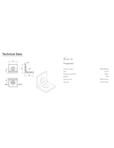 Kątownik stalowy 40x40 [8]