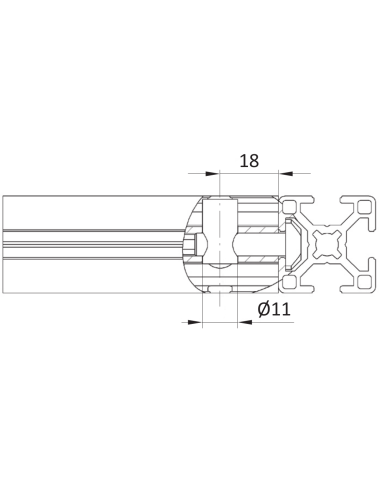 Łącznik szybkomocujący pionowy 0° ESD [8]