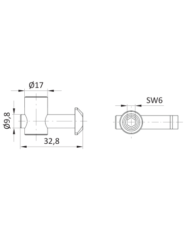 Łącznik szybkomocujący pionowy 0° ESD [10]