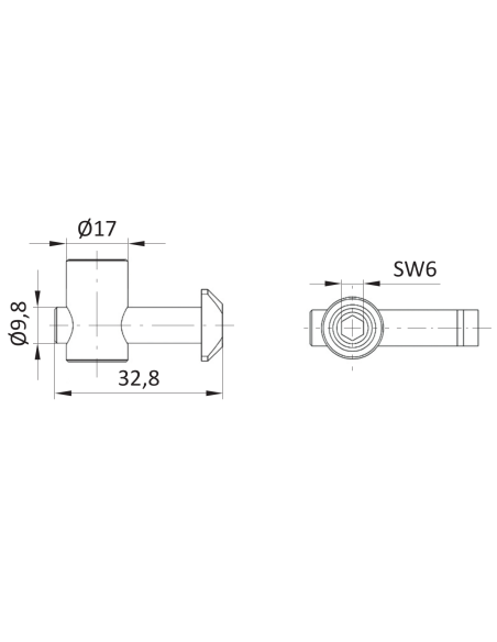 Łącznik szybkomocujący pionowy 0° ESD [10]