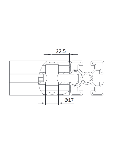 Łącznik szybkomocujący poziomy 90° ESD [10]