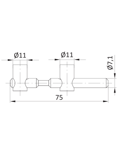 Łącznik elastyczny szybkomocujący dwustronny ESD [8]