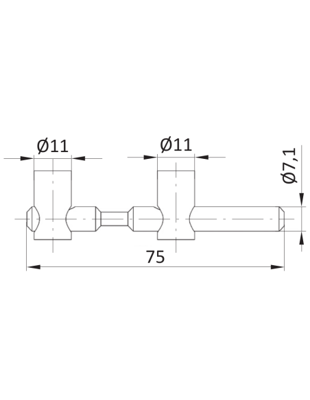 Łącznik elastyczny szybkomocujący dwustronny ESD [8]
