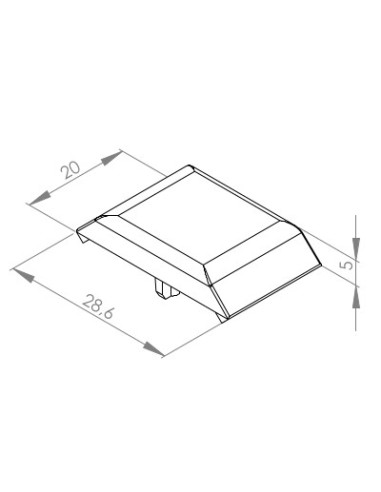 Zaślepka dla kątownika 20x20