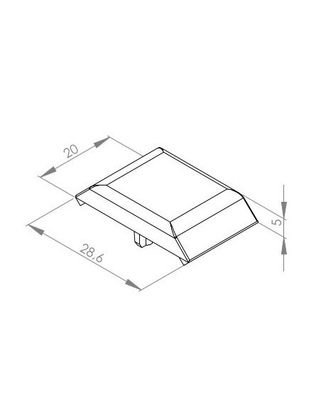 Zaślepka dla kątownika 20x20