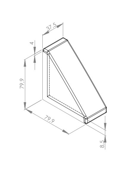 Zaślepka dla kątownika 40x80