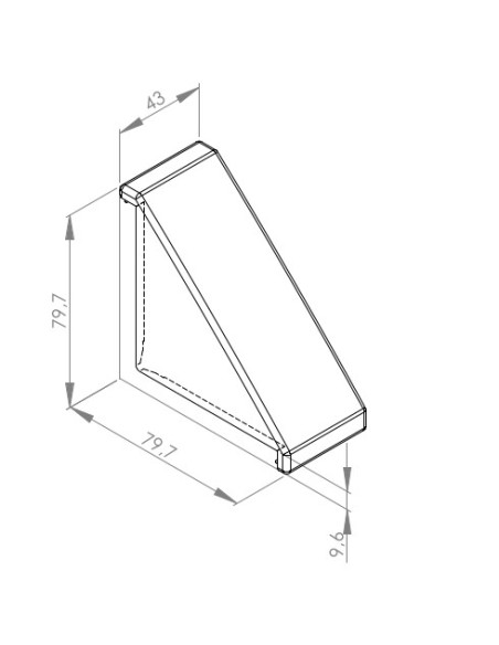Zaślepka dla kątownika  45x90