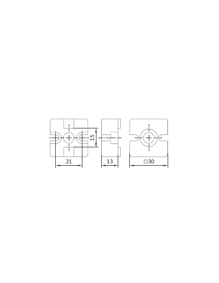 Łącznik T 30x30 ESD [8]