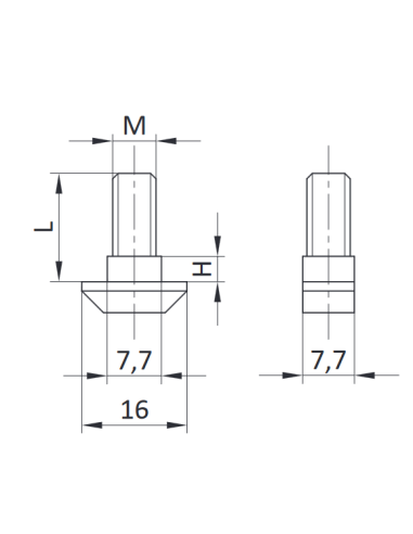 Śruba młoteczkowa ESD M6x16 i nakrętka kołnierzowa ESD M6 [8]