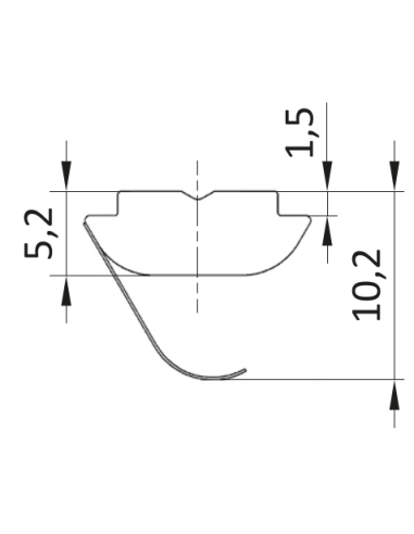Wpust rowkowy ze sprężyną ESD M4 [10]