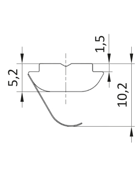 Wpust rowkowy ze sprężyną ESD M4 [10]