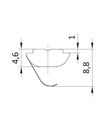 Wpust rowkowy ze sprężyną ESD M6 [8]