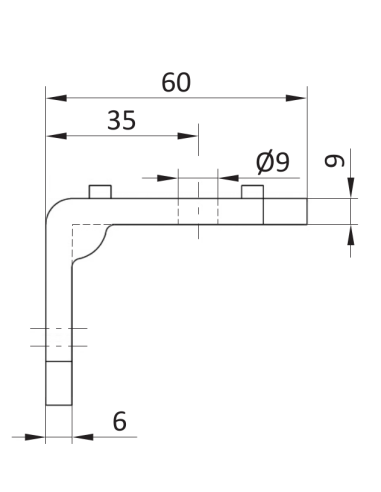 Kątownik dla ogrodzenia ochronnego ESD [10]