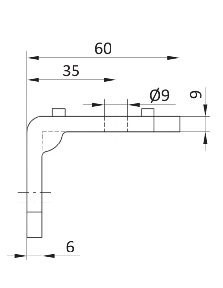Kątownik dla ogrodzenia ochronnego ESD [10]