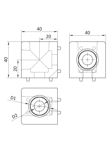 Łącznik węzłowy ESD 40x40/2 [10]