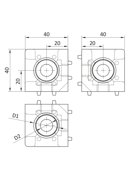 Łącznik węzłowy ESD 40x40/3 [10]