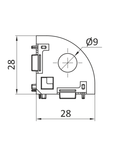 Kątownik Narożny 45x45 ESD [10]